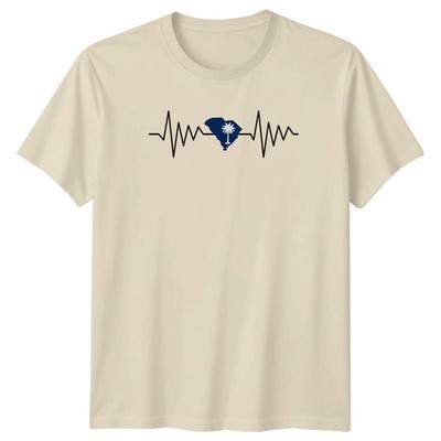 South Carolina Herzschlag T-Shirt EKG SC Stolz Geburtstag Geschenk für Sie und Ihn