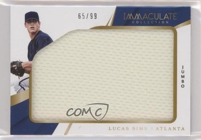 2018 Panini Immaculate Jumbo Relics 65/99 Lucas Sims #IJ-LS Rookie RC jc3