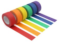 Colored Masking Tape, Colored Painters Tape for Arts Crafts, Labeling or Co...