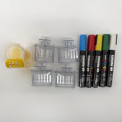 Uni POSCA PC-5M Paint Marker Pen Set Lot of 5 Multicolor Blue Red Yellow