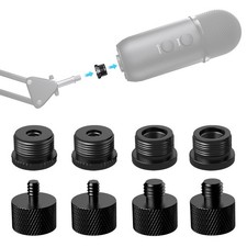 Universal 8 Pcs Mic Stand Adapter Set, 5/8-3/8, 3/8-5/8, 5/8-1/4, 1/4-5/8