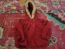 Gymboree girls 2t 3t Cozy Owl RARE winter jacket faux fur time hood polka dots