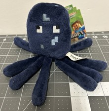 Minecraft Overworld Squid Plus Blue Plush Mojang Stuffed Animal Used With Tags