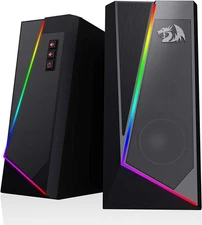 Redragon GS520 RGB Desktop Speakers, 2.0 Channel PC Computer Stereo Black 