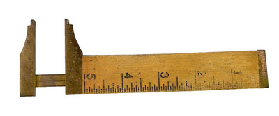 Vintage STANLEY No. 136 1/2 Boxwood & Brass 5'' Caliper Rule Made in USA
