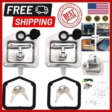 Professional Grade T-Handle Latch for Toolboxes and Trailers - 4 Keys Included