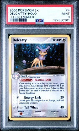 2006 POKEMON EX LEGEND MAKER #4 DELCATTY-HOLO PSA 9