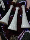 Milk Glass Bud Vases White Set Lot of 3 Vintage 9"