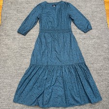 Joules Dress Women 10 Tiered Maxi Stars Smocked Waist Celestial Space Event