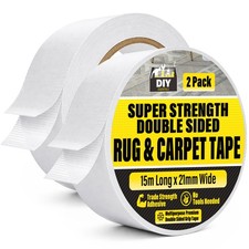 2-4 Double Sided Rug Gripper Tape 15Mx21mm Non Slip Strong Adhesive Carpet Grip