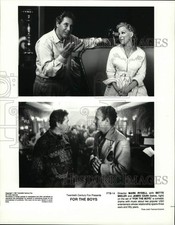 1991 Press Photo Director Mark Rydell and actors on the set of "For The Boys"