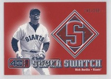 2002 Upper Deck 40 Man Super Swatches 145/250 Rich Aurilia #S-RA 0v1