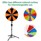 WinSpin 24" Floor Stand Modular Prize Wheel w/ 12 PCS Backup Panels Black Orange — photo 3