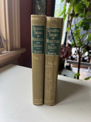 Quantum Theory of Molecules and Solids John C. Slater Volume 1&2 1963 HC