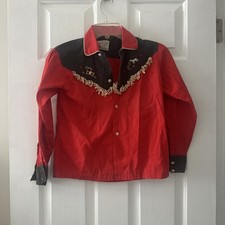 VERY RARE 1940'S WESTERN ROY RODGER'S COTTON WESTERN SHIRT SIZE BOYS 12