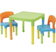 Image of Liberty House Toys Children's Multi-Coloured Table & 2 Chairs Set, 51x51x43.5 cm