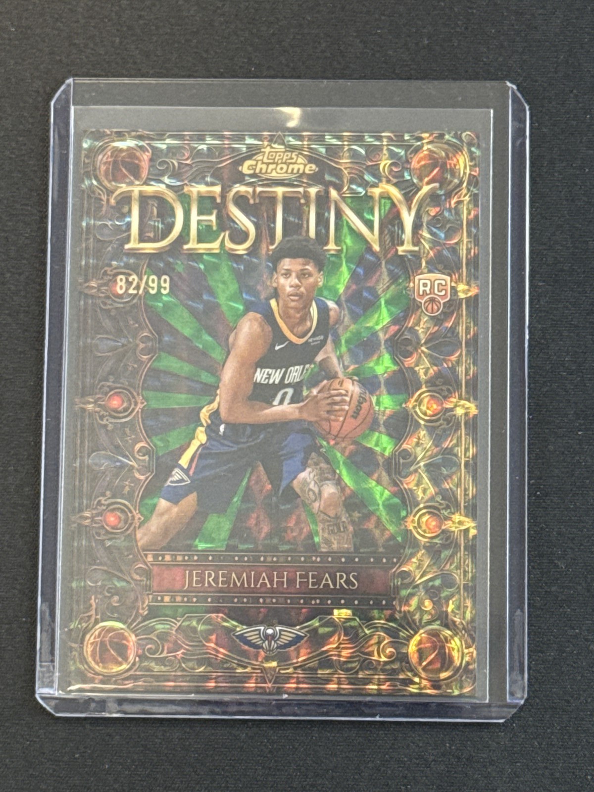 2025-26 Topps Chrome Jeremiah Fears Destiny Rookie #D-7 82/99