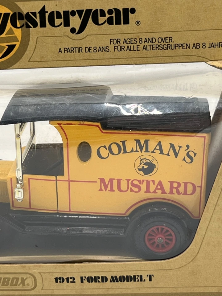 Matchbox Models Of Yesteryear 1912 Ford Model T Colman's Mustard Y-12 New w/ Box - Image 3 of 4