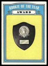 CENTERED VG+ ROY AWARD 1972 TOPPS #625 ROOKIE YEAR UNCREASED VINTAGE *TPHLC-6994