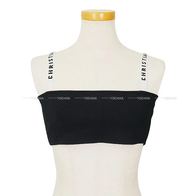 Dior — Dior Bralette Noir (Black)/Blanc (White) Reyon/Nylon/Polyurethane #S Tops[BR...