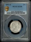 1892 O Barber Quarter PCGS AU-58