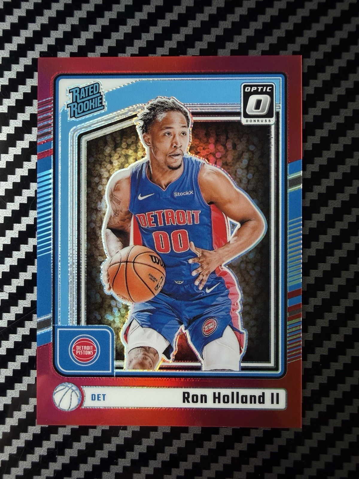 2024-25 Panini Donruss Optic Rated Rookie Ron Holland II #291 Red Prizm /99 (RC)
