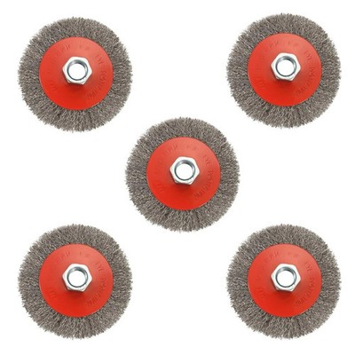 5 Pack 4 Inch Coarse Crimped Wire Wheel Brush for Angle Grinder with 5/8...