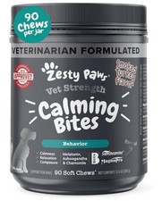 Zesty Paws Vet Strength Calming Bites - 90 ct Soft Chews For Dogs, Turkey Flavor