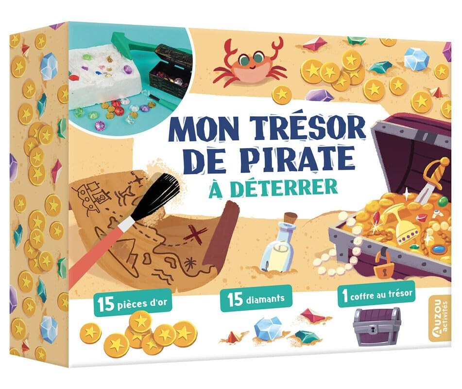 Mon trésor de Pirate à déterrer alternative aux écrans avec jeu de fouille créatif en plâtre