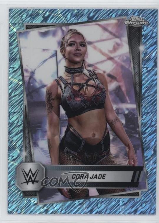 2025 Topps Chrome WWE Aqua Shimmer Refractor /199 Cora Jade #136 5h8