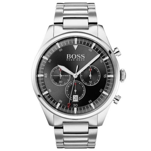 Hugo Boss Analogue Quartz Mens Wrist Watch Black & Silver HB1513712 - Image 2