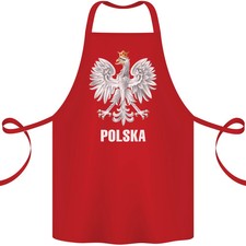 Delantal de algodón de fútbol polaco bandera Polonia Polska Orzel 100 % orgánico