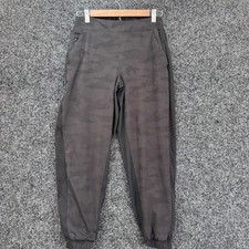 Athleta Brooklyn Lined Camo Jogger Pants Black 4P Camouflage