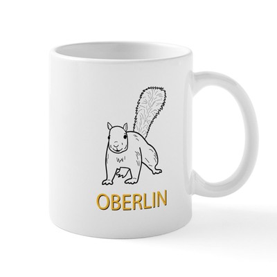 CafePress Cute Oberlin White Squirrel Illustration Mugs 11 oz Mug (762367889)
