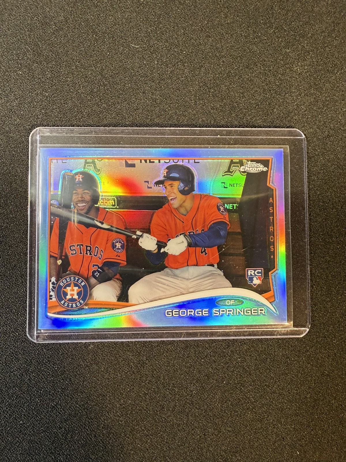 George Springer 2014 Topps Chrome - #138 Blue Refractor /199 (RC)