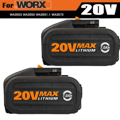 2X 8000mAh 8,0Ah 20V MAX Akku Für Worx Original Ersatzakku WA3553 WA3556 WA3551
