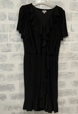 Avenue Dress Ruffle Black Women’s Size 14/16 Black Dress Fancy