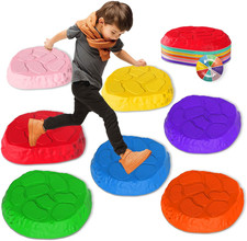 Stepping Stones for Kids,8/12 PCS Durable Non-Slip Balance Stones Indoor Outdoo