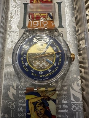 Swatch Stockholm 1912 Olympic Games Centennial Commemorative Multi-Color Watch