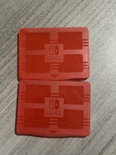 2 Nintendo Switch Game Card Snap Case Red Cartridge Holder Storage Authentic