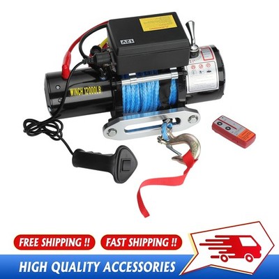 12000 LBS Electric Winch 12V Off Road Recovery Kit for Jeep Truck UTV ATV