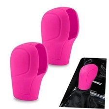 Car Gear Shift Head Cover, Comfortable Handle Handbrake Shifter 2 PCS Pink
