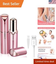 USB Rechargeable Pink Mini Hair Remover for Sensitive Skin - Travel Essential