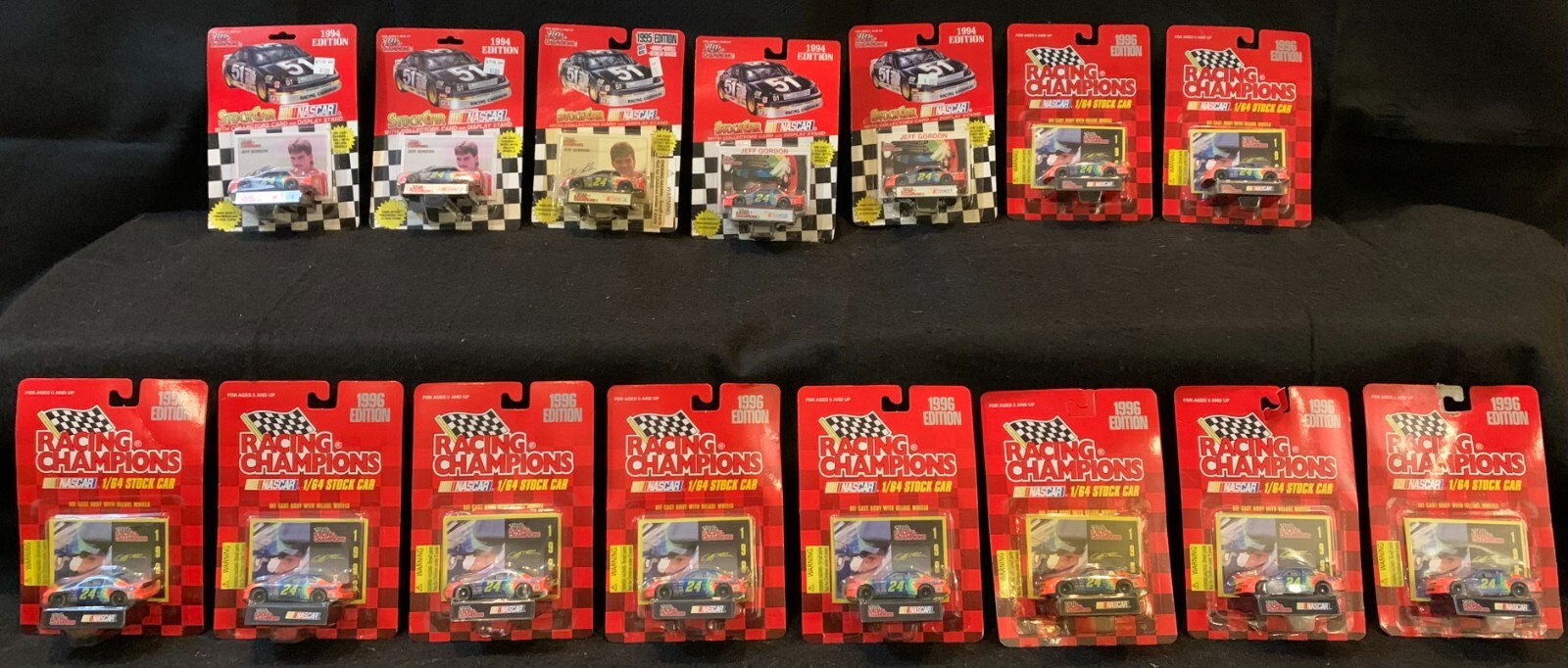 Jeff Gordon Racing Champions Stock Car NASCAR | 1994, 1995, 1996 | Set of 15