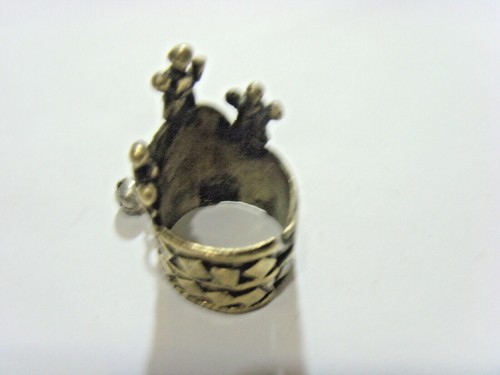 1700 antiguo anillo de bodas corona tribal judía talla 11 Judaica Asia Central 51019 - Imagen 4 de 6