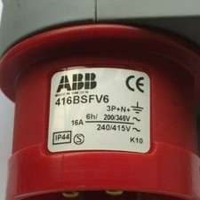ABB 416BSFV6 IP44 Red Panel Mount 3P+N+E (R5S10.7)