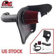 Cold Air Intake System Kit + Red Filter Heat Shield For 2010-2015 Camaro 6.2L V8