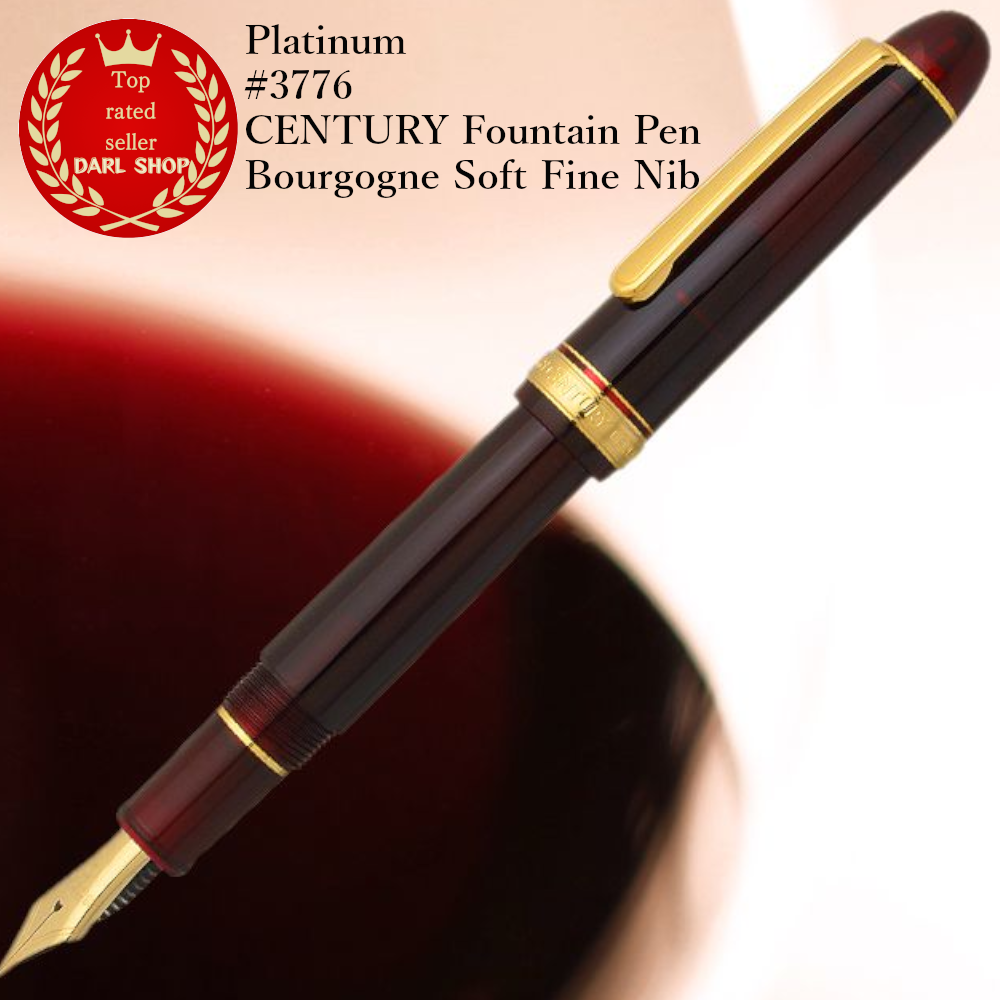 Platinum New #3776 CENTURY Fountain Pen Bourgogne Soft Fine Nib PNB-15000#71-0