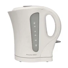 Proctor Silex 1.7 Liter Plastic Cordless Electric Kettle in White