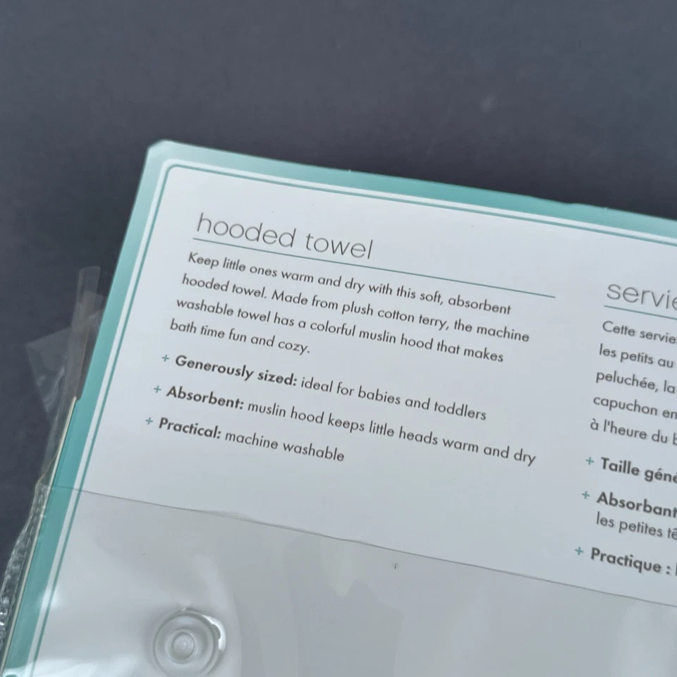 Toalla de baño con capucha Aden by Aden Anais bebé niño suave algodón estrellas baby shower Foto 4 de 4